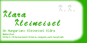 klara kleineisel business card