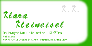 klara kleineisel business card